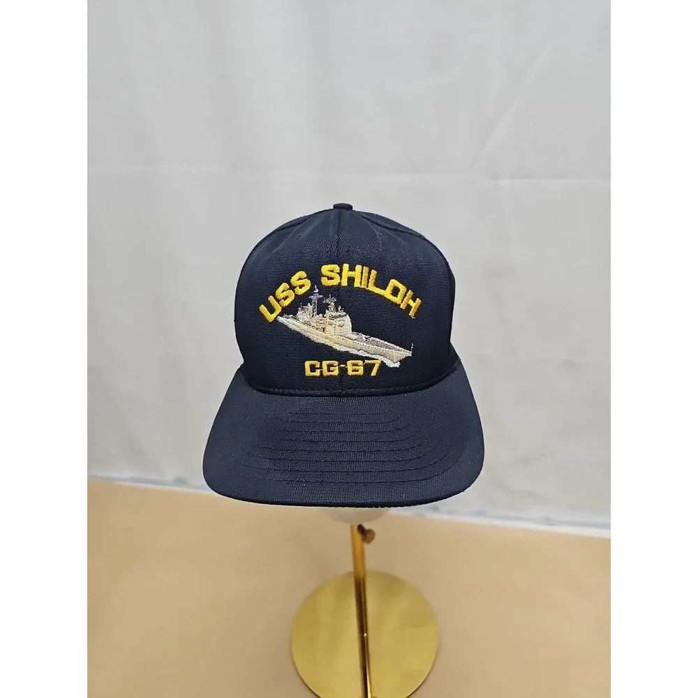California Headwear Vintage Uss Shiloh Cg-67 Embroidered Baseball Cap‎ Usa Made